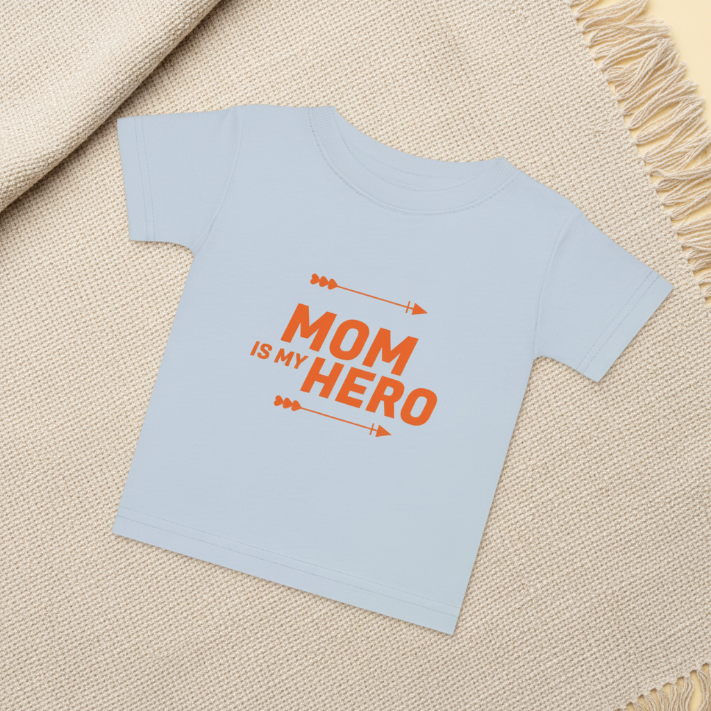 Camiseta azul claro Mom is My Hero